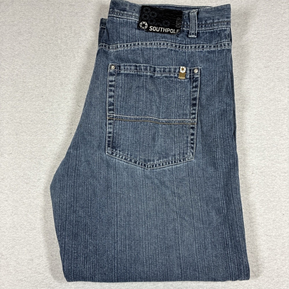 Vintage South Pole 4180‎ Mens Jeans Baggy Y2K Skater Grunge 90s Size 40 40x33